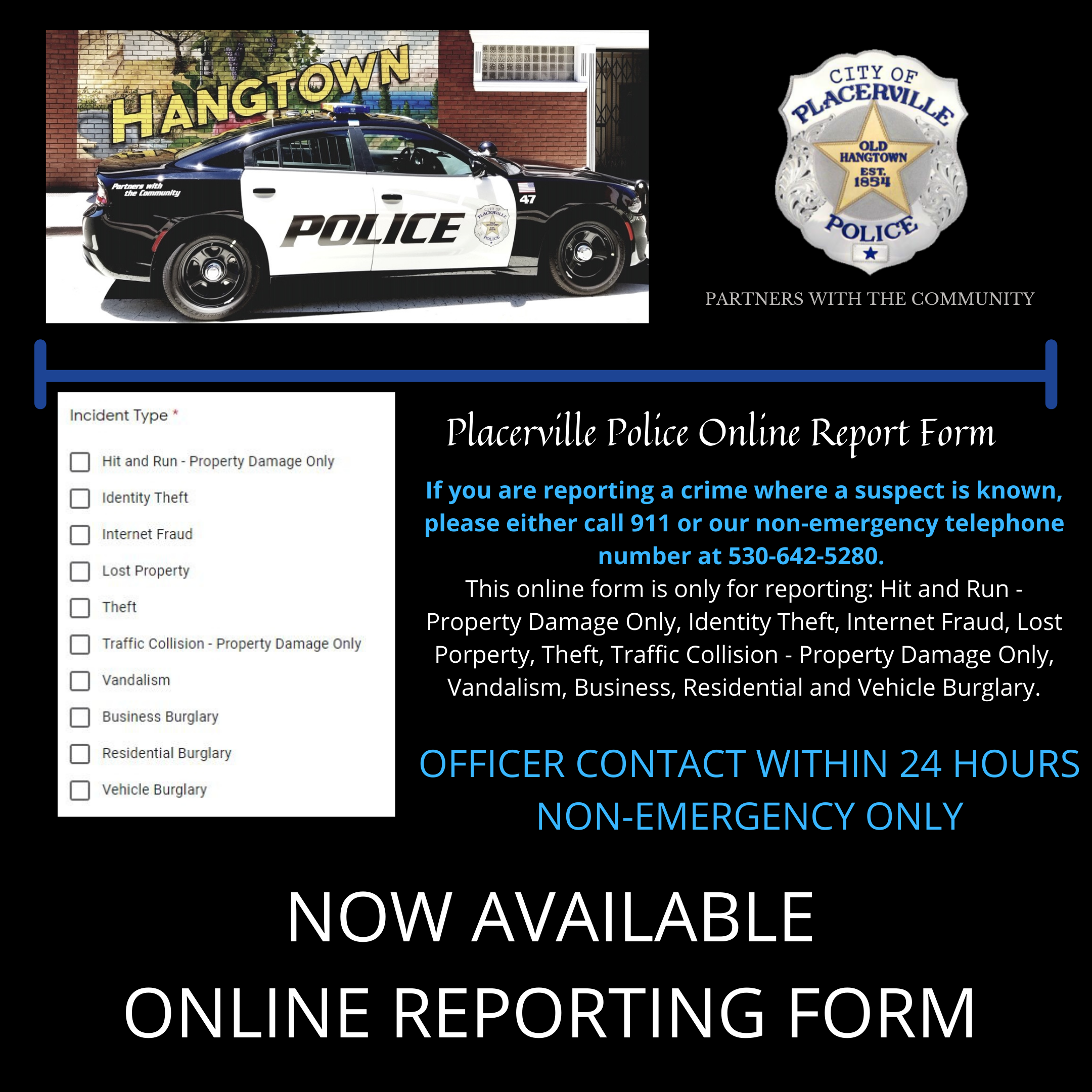 City of Placerville California - On-Line Reporting